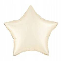 BALON FOLIOWY GWIAZDA KREMOWY 45 CM