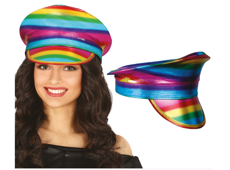 CZAPKA TĘCZOWA WIELOKOLOROWA 