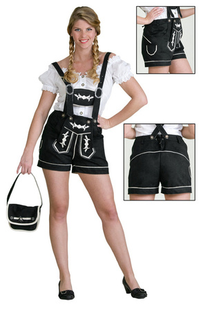 SPODNIE DAMSKIE BAWARSKIE CZARNE