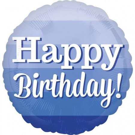BALON FOLIOWY 43cm, HAPPY BIRTHDAY - URODZINY