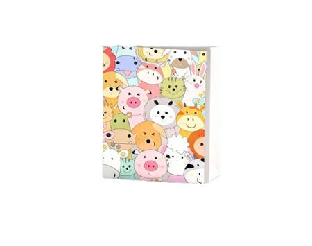 TOREBKA PREZENTOWA ZWIERZĄTKA BROKATOWA 26 X 32 X 10 CM