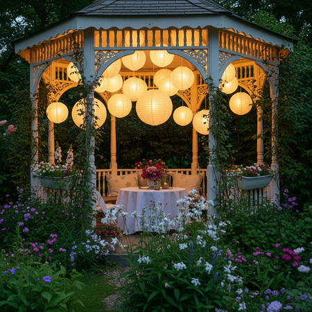 LAMPION PAPIEROWY BIAŁY 45 CM