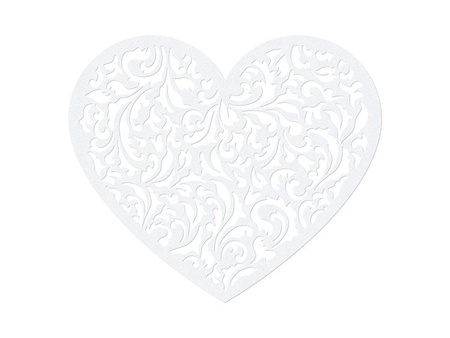 Dekoracje papierowe Serce, 12 x 10cm (1 karton / 50 op.) (1 op. / 10 szt.)