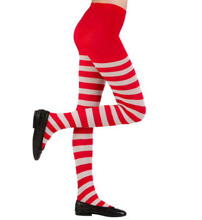 RAJSTOPY DZIECIĘCE W BIAŁO-CZERWONE PASKI 