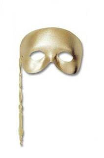 MASKA ZŁOTA UNISEX NA PATYKU