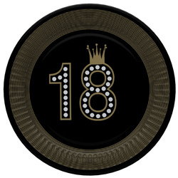 TALERZYKI PAPIEROWE 18 URODZINY 18 CM