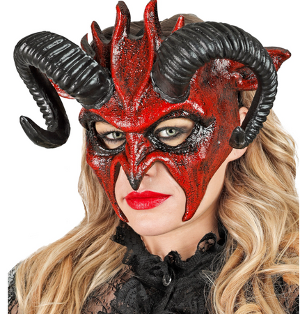 MASKA HALLOWEENOWA ROGI DIABŁA 