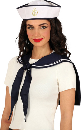 CZAPKA MARYNARSKA I GRANATOWA CHUSTA