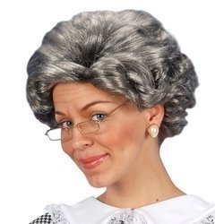 PERUKA DAMSKA BABCIA STARSZA PANI PROFESOR