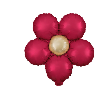 BALONY FOLIOWE KWIATY CZERWONY MATOWY 45 CM 3 SZT