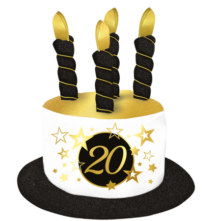 KAPELUSZ ŚWIECZKI NA 20 URODZINY