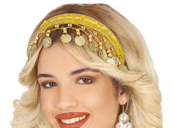 ŻÓŁTA OPASKA ARABKA CYGANKI WRÓŻKI