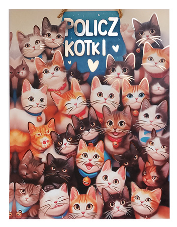 TORBA PREZENTOWA POLICZ KOTKI DZWONEK 31 X 40 X 12 CM 