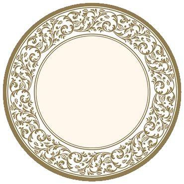TALERZYKI ZŁOTY ORNAMENT 23 CM