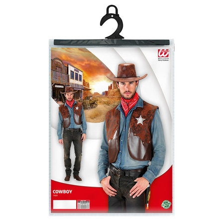 KAMIZELKA KOWBOJA BRĄZOWA