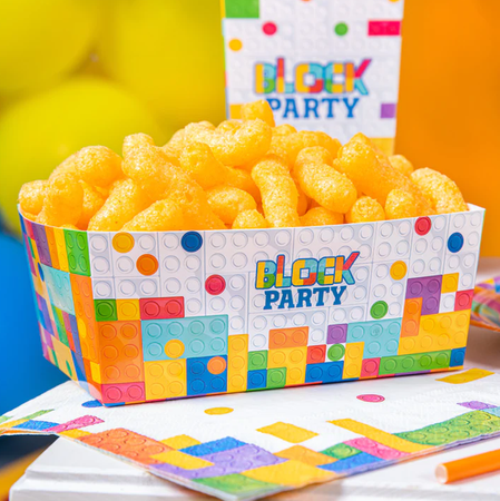 PUDEŁKA NA CHIPSY KLOCKI 6X15 CM 3 SZTUKI