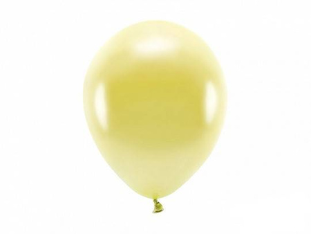 BALONY ECO 26 CM METALICZNE JASNOZŁOTE 10 SZT