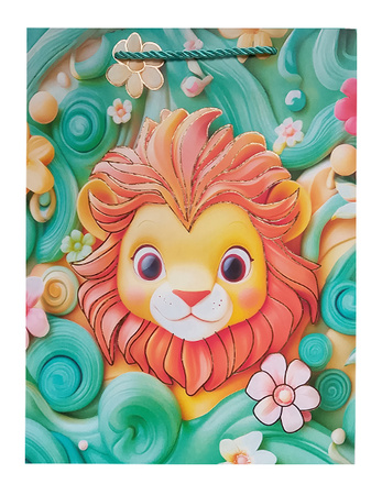 TORBA PREZENTOWA MAŁY LEW 26X32X10 CM