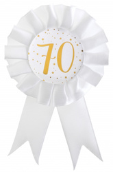 KOTYLION NA 70 URODZINY GWIAZDKI BIAŁY 8X15 CM