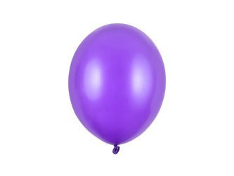BALONY STRONG 27 CM METALICZNE FIOLETOWE 10 SZT
