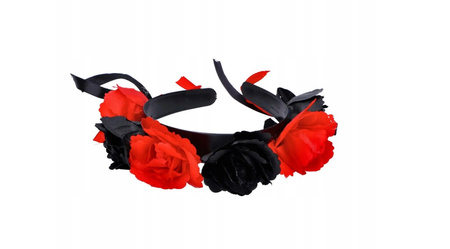 OPASKA LOS MUERTOS CZARNO-CZERWONE RÓŻE 