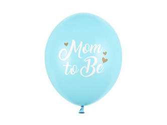 BALONY 30CM MOM TO BE NIEBIESKIE 6 SZT.