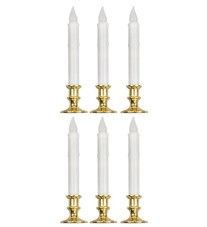 ZESTAW 6 SZT. ŚWIECZEK Z PODSTAWKAMI LED HALLOWEEN