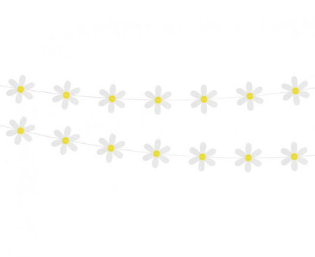 Girlanda papierowa Stokrotki, rozm. 7 x 200 cm