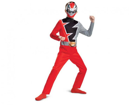 Strój Red Ranger Dino Fury Basic - Power Rangers (licencja), rozm. M (7-8 lat)