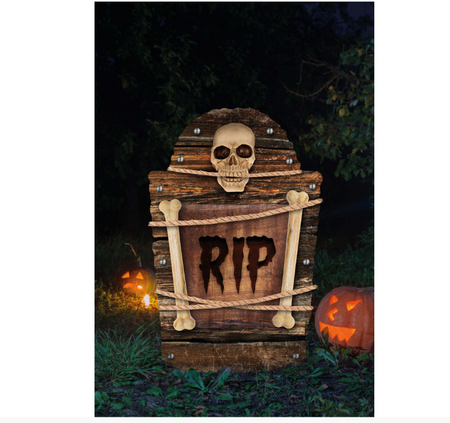 DEKORACJA GRÓB SZKIELETA RIP 56 CM HALLOWEEN