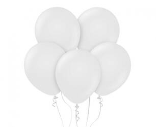 BALONY PASTELOWE BIAŁE 46 CM 5 SZT