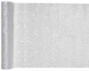 BIEŻNIK BROKATOWY SREBRNY 30 x 500 CM
