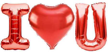 BALON FOLIOWY NAPIS I LOVE U