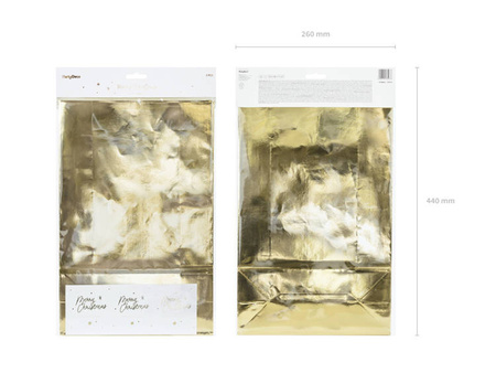 TOREBKI NA PREZENTY ZŁOTY 25x38x11CM