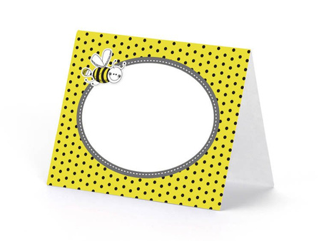 Wizytówka na stół Pszczółka, mix, 8 x 6,5cm (1 op. / 6 szt.)