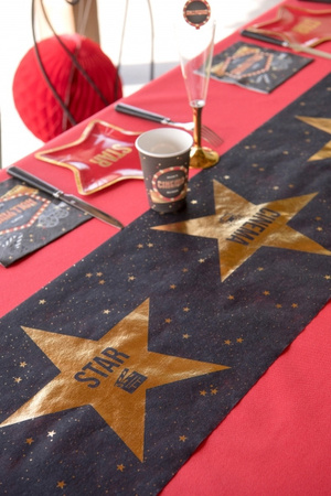 BIEŻNIK NA STÓŁ CZARNY STAR 30 X 500 CM