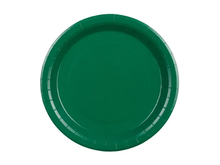 TALERZYKI PAPIEROWE CIEMNY ZIELONY 23 CM 6 SZT