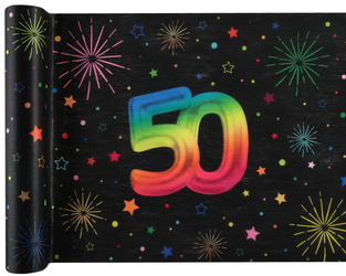 BIEŻNIK WŁÓKNINOWY FIESTA 50 URODZINY 30 X 300 CM