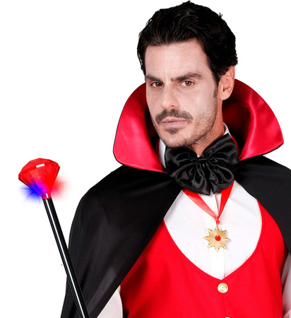 LASKA CZARNA Z RUBINEM 88 CM