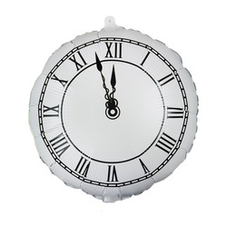 BALON FOLIOWY ZEGAR 35 CM