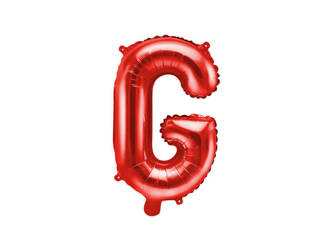 BALON FOLIOWY 35 CM LITERA "G" CZERWONY