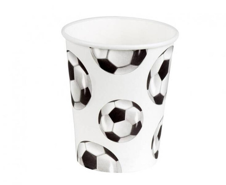KUBECZKI PAPIEROWE PIŁKA NOŻNA 250 ML 10 SZT 