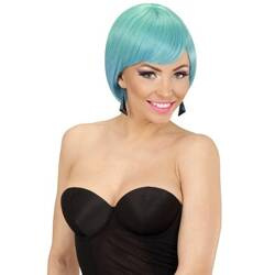 PERUKA DAMSKA SOMBRE BOB NIEBIESKA ZIELONA
