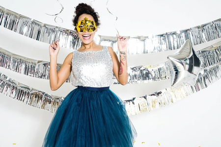 Dekoracje wiszące Świderki, srebrny (1 karton / 50 op.) (1 op. / 5 szt.)