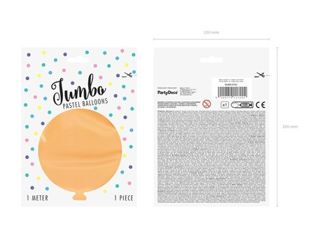 BALON LATEKSOWY 1 M OKRĄGŁY JASNA BRZOSKWINIA