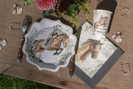 SERWETKI PAPIEROWE KONIE DŻOKEJ 25X25 CM 20 SZT