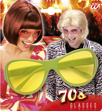 Pk 12 "70s DISCO GLASSES" 6 colors ass.