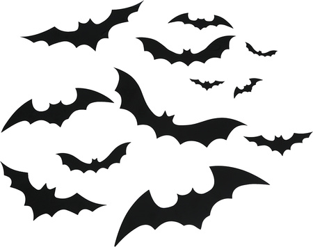 DEKORACJA NIETOPERZE 12 SZTUK