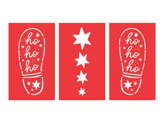 SZABLONY ŚLADY MIKOŁAJA 3 SZT.