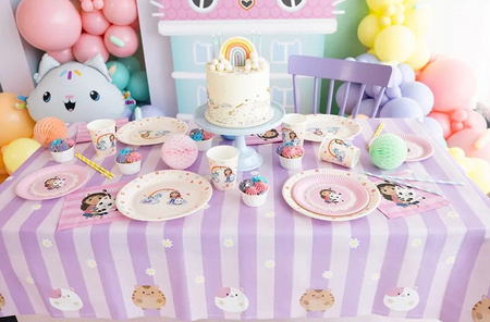 TALERZYKI PAPIEROWE KOCI DOMEK GABI 23 CM 6 SZT 